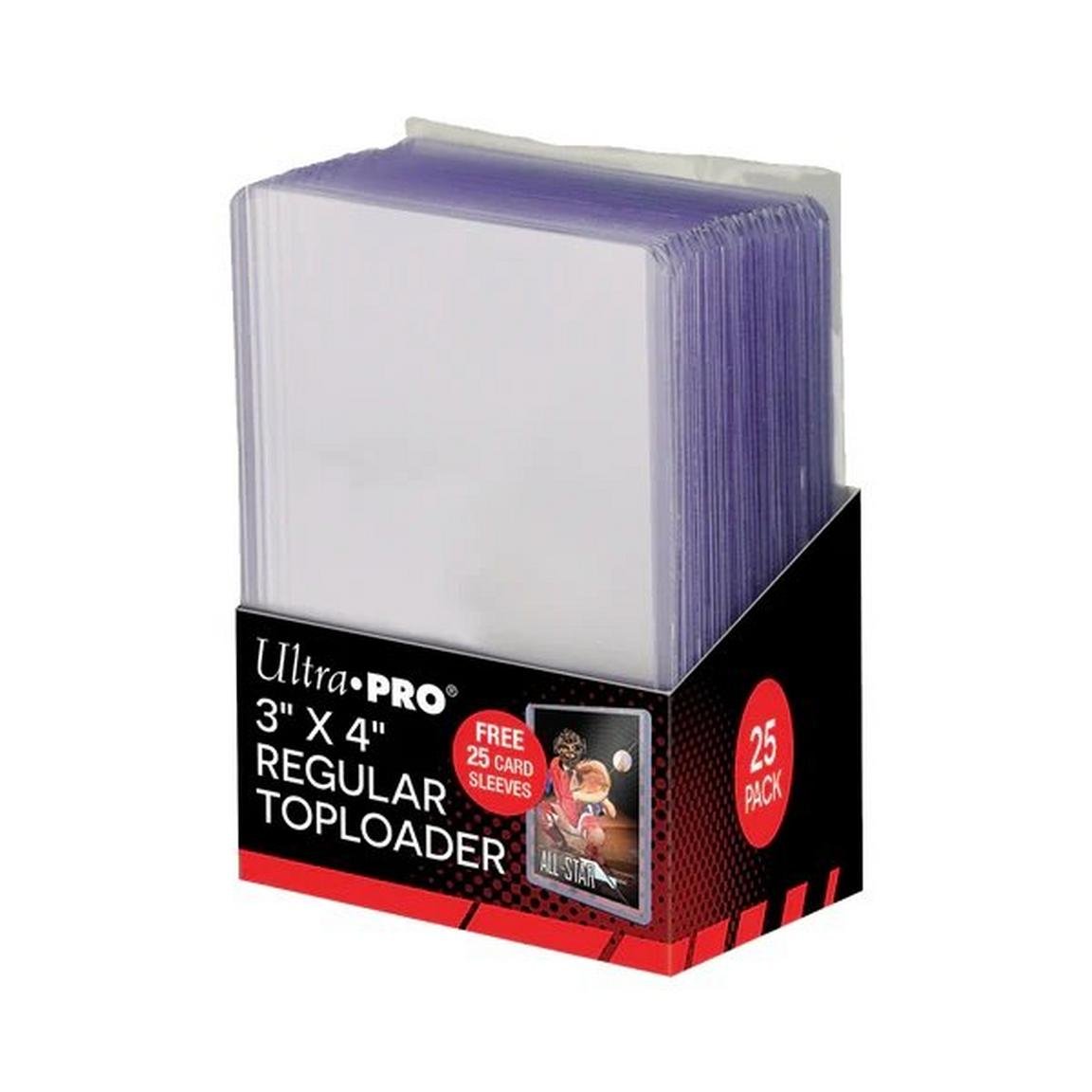 Ultra Pro toploader card sleeves, 3x4 inches, 25 pack